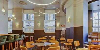 restaurant area ideal as a coworking space at Casa Alberola Alicante, Curio Collection by Hilton.