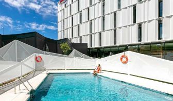 lovely and large outdoor pool at Hampton by Hilton Alcobendas Madrid.