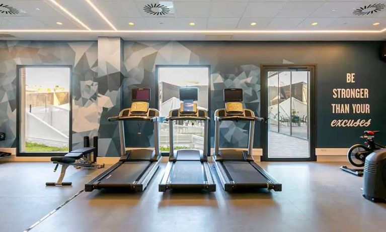 well equipped fitness center at Hampton by Hilton Alcobendas Madrid.