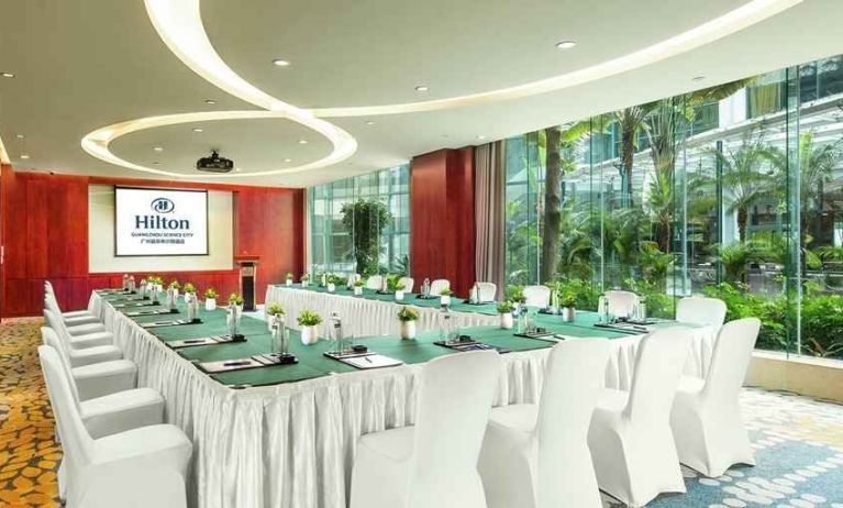 professional meeting room for all business meetings and conferences at Hilton Guangzhou Science City.