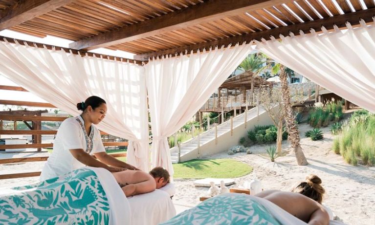 Relaxing spa area at the Hilton Los Cabos Beach & Golf Resort.