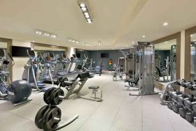 Fully equipped fitness center at the DoubleTree by Hilton Doha - Old Town.