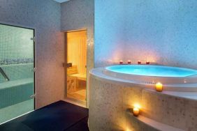 Relaxing spa area with jacuzzi at the DoubleTree by Hilton Doha - Old Town.