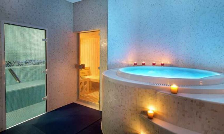 Relaxing spa area with jacuzzi at the DoubleTree by Hilton Doha - Old Town.