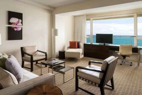 Comfortable living room at the Caribe Hilton.