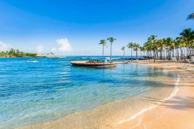 Beautiful beach at the Caribe Hilton.