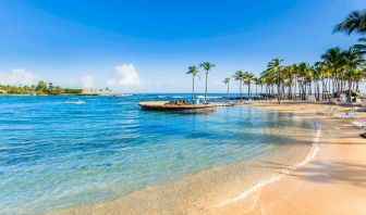 Beautiful beach at the Caribe Hilton.