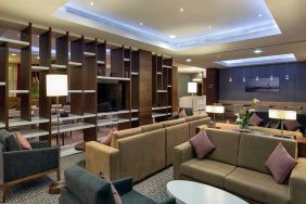 comfortable lobby and lounge area ideal for coworking at Hampton by Hilton Istanbul Kayasehir.