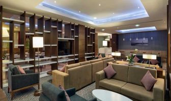 comfortable lobby and lounge area ideal for coworking at Hampton by Hilton Istanbul Kayasehir.