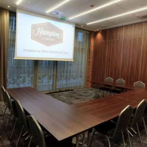 Meeting room with u shape table at the Hampton by Hilton Gdansk Old Town.