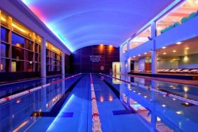 Indoor swimming pool at the Hilton Warsaw City.