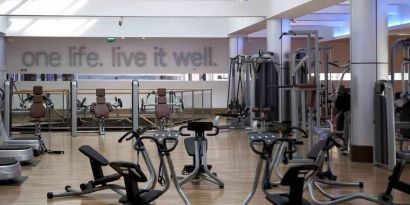 Fully equipped fitness center at the Hilton Warsaw City.