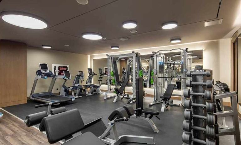 well equipped fitness center at Mersin HiltonSA.