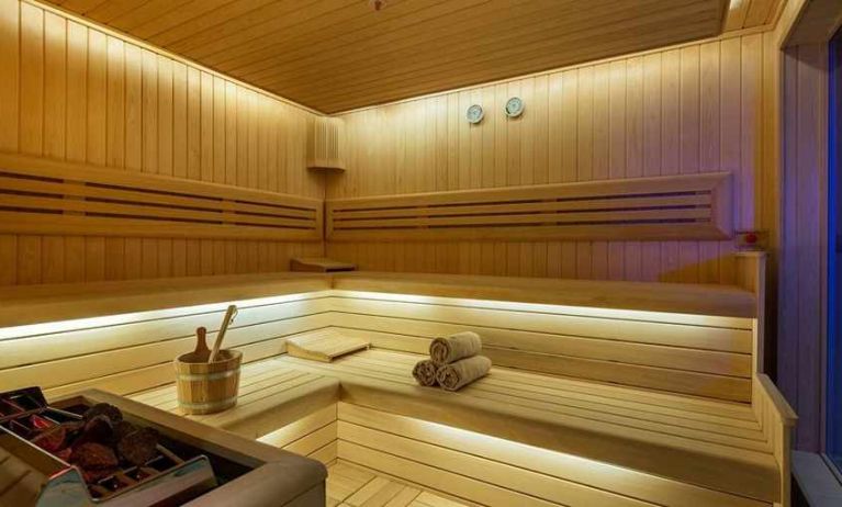 relaxing hot sauna available at Mersin HiltonSA.