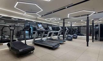 well equipped fitness center with treadmills at Hagia Sofia Mansions Istanbul, Curio Collection by Hilton.