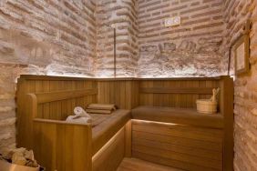 relaxing hot sauna available at Hagia Sofia Mansions Istanbul, Curio Collection by Hilton.