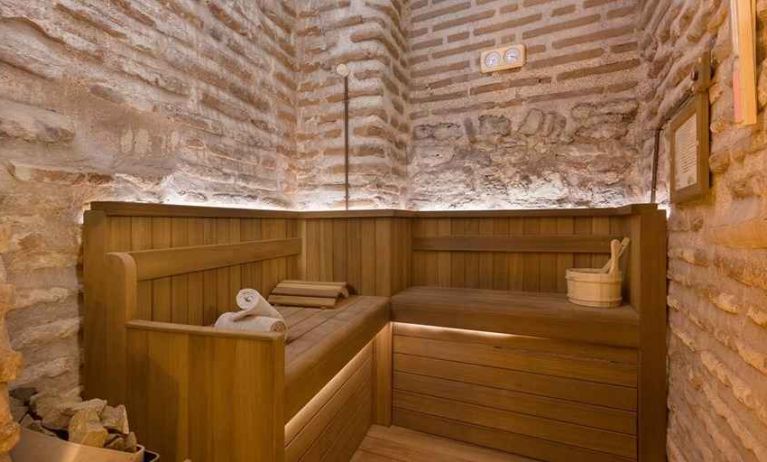 relaxing hot sauna available at Hagia Sofia Mansions Istanbul, Curio Collection by Hilton.