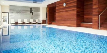 Relaxing indoor pool at the DoubleTree by Hilton Lodz.