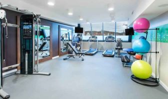 Fully equipped fitness center at the Hampton by Hilton Gdansk Oliwa.