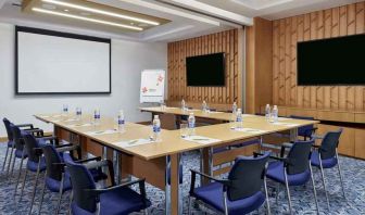 Meeting room with u shape table at the Hilton Garden Inn Muscat Al Khuwair.