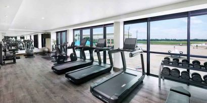 Fitness center at the Legend Hotel Lagos Airport, Curio Collection by Hilton.