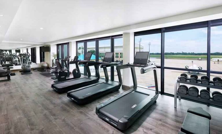 Fitness center at the Legend Hotel Lagos Airport, Curio Collection by Hilton.