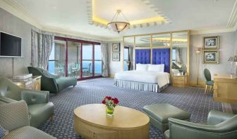 Spacious and elegant king suite at the Jeddah Hilton.