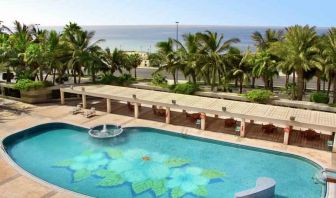 Outdoor pool area at the Jeddah Hilton.