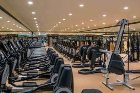 Fully equipped fitness center at the Jeddah Hilton.