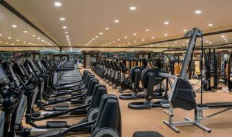 Fully equipped fitness center at the Jeddah Hilton.