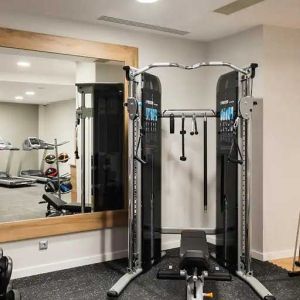 well equipped fitness center at Hilton Garden Inn Bucharest Old Town.