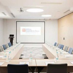 professional meeting room ideal for all business meetings at Hilton Garden Inn Bucharest Old Town.