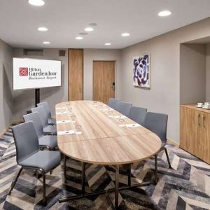 professional meeting room for all business meetings at Hilton Garden Inn Bucharest Airport.