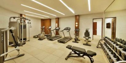 Fitness center at the Conrad Makkah.