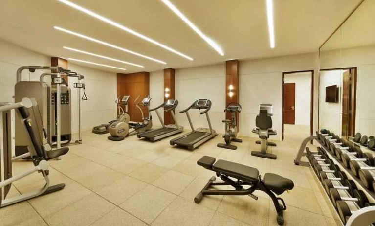 Fitness center at the Conrad Makkah.