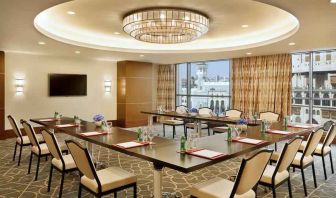 Meeting room with u shape table at the Conrad Makkah.