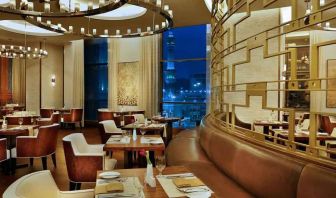 Restaurant area perfect for co-working at the Conrad Makkah.