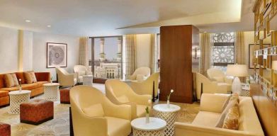 Comfortable seating area at the Conrad Makkah.