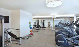 Fitness center at the Hilton Makkah Convention Hotel.