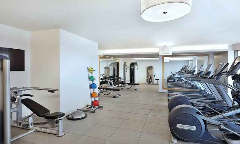 Fitness center at the Hilton Makkah Convention Hotel.