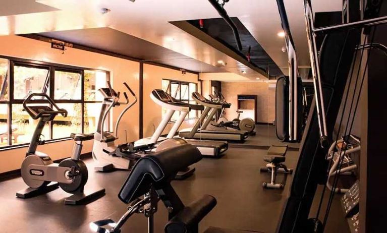 well equipped fitness center at DoubleTree by Hilton Nairobi Hurlingham.