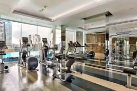 Fully equipped fitness center at the Hilton Sukhumvit Bangkok.