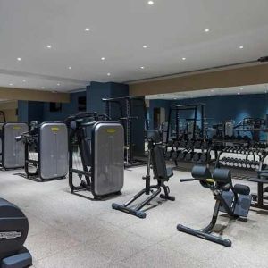 well equipped fitness center at Hilton Astana.