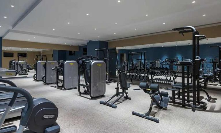 well equipped fitness center at Hilton Astana.