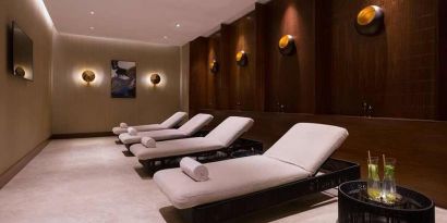 relaxation room and spa available at Hilton Astana.