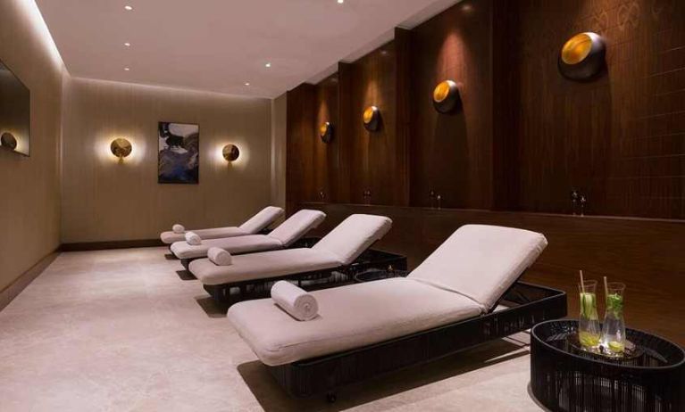 relaxation room and spa available at Hilton Astana.