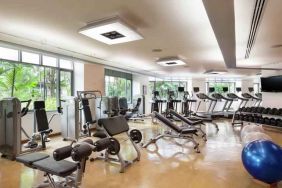 Fully equipped fitness center at the Conrad Bangkok.