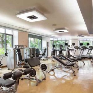 Fully equipped fitness center at the Conrad Bangkok.