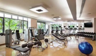 Fully equipped fitness center at the Conrad Bangkok.