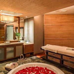 Relaxing spa area at the Conrad Bangkok.